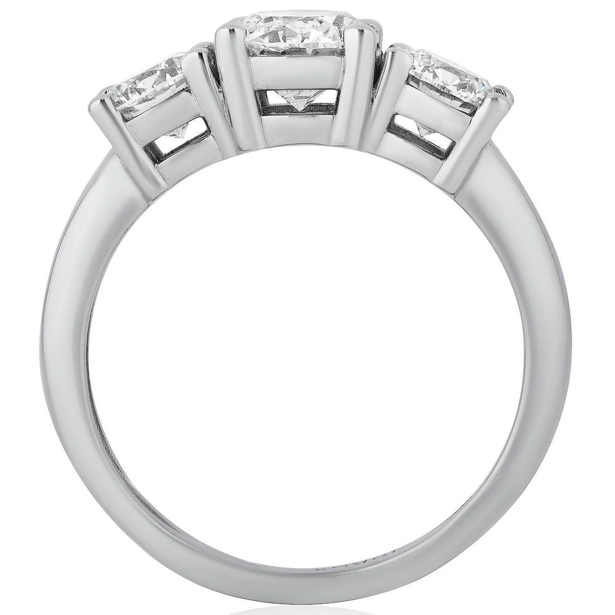 3 CTW AGI Certified Lab Grown Diamond (G-VS) Three Stone Engagement Ring in of 14K Gold