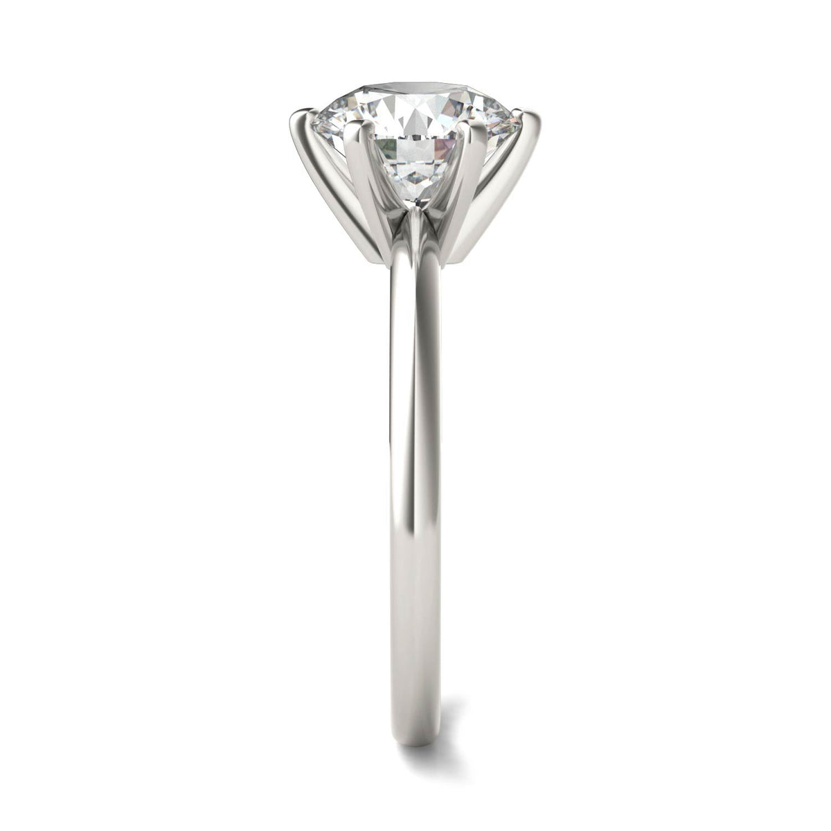 AGI Certified 3 CTW Lab Grown Diamond Solitaire Engagement Ring – G-VS Clarity, 14K White Gold