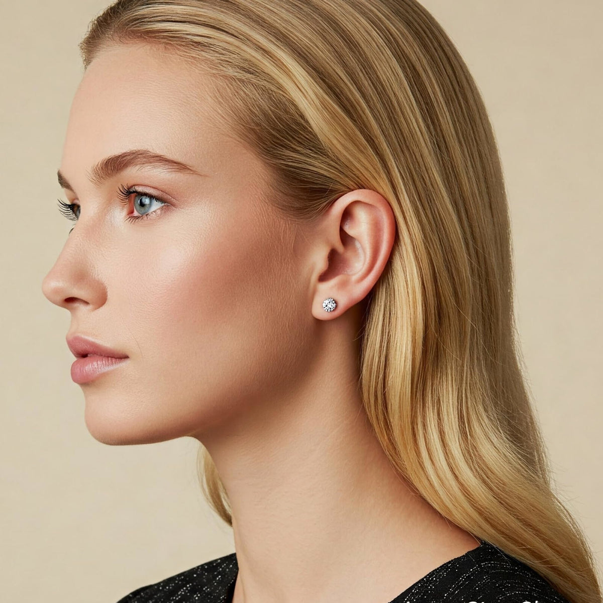 2.00 CTW AGI Certified Lab-Grown Diamond Stud Earrings in Solid 14K Gold – E Color, VS Clarity