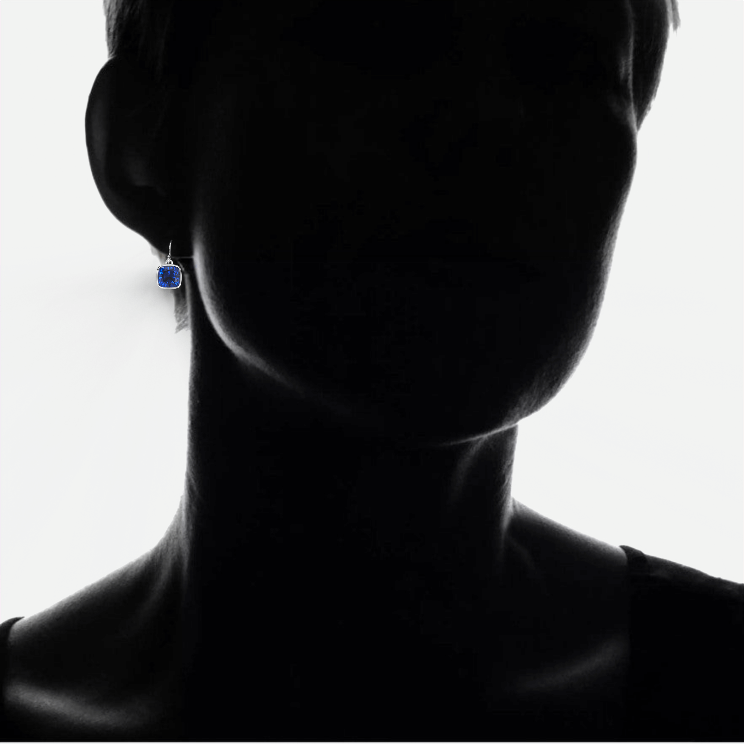 2 Pair Pack: 9.00 CTW Cushion Cut Created Blue Sapphire & Emerald Drop Earrings – Available in .925 Sterling Silver or 14kt Yellow Gold Over .925 – 8mm Square Gems