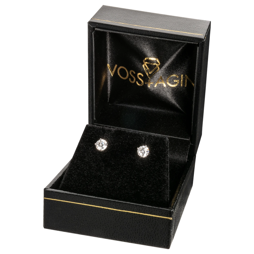 0.50 CTW Lab Grown Diamond Studs Earrings - G/VS Clarity in 14k Gold Over Sterling