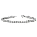 6.00 CTW AGI Certified Lab Grown Diamond Tennis Bracelet – 14K White Gold Overlay