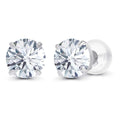 AGI Certified Lab-Grown Diamond Stud Earrings | 2 or 3 CTW | G Color VS Clarity | 14K Gold