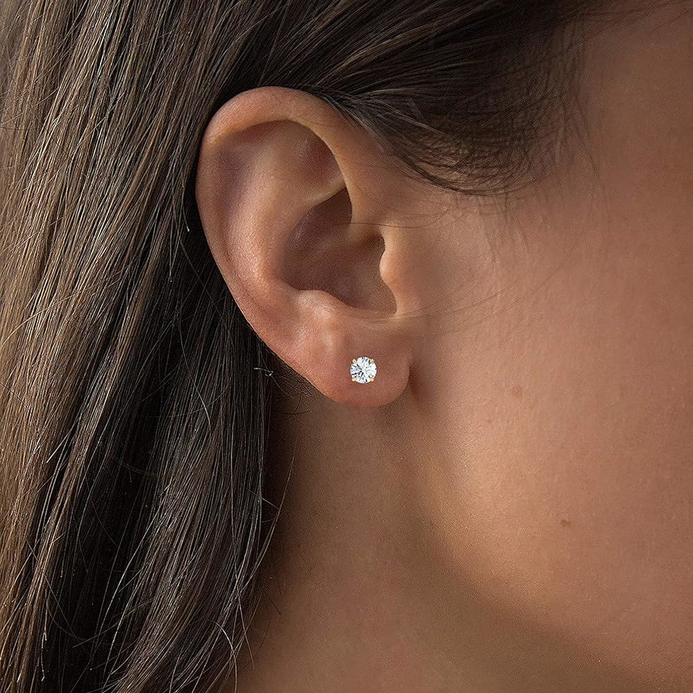 2.00 CTW AGI Certified Lab-Grown Diamond Stud Earrings  | G/VS | USA Handcrafted Fine Jewelry